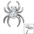 Titanium Claw Set Jewelled Spider for Internal Thread shafts in 1.2mm