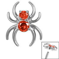 Titanium Claw Set Jewelled Spider for Internal Thread shafts in 1.2mm