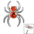 Titanium Claw Set Jewelled Spider for Internal Thread shafts in 1.2mm
