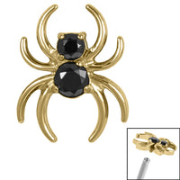 Titanium Claw Set Jewelled Spider for Internal Thread shafts in 1.2mm