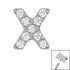 Titanium Claw Set Jewelled X Top for Internal Thread shafts in 1.2mm