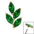 Titanium Claw Set Marquise Jewelled Leaf for Internal Thread Shafts in 1.2mm