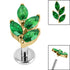 Titanium Internally Threaded Labrets 1.2mm - Gold Titanium Claw Set Marquise Jewelled Leaf