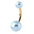 Acrylic Pearl Ball Belly Bar - Steel Shaft