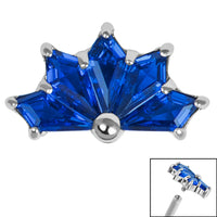 Titanium Claw Set Jewelled Sensu Kite Fan for Internal Thread shafts in 1.2mm