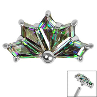 Titanium Claw Set Jewelled Sensu Kite Fan for Internal Thread shafts in 1.2mm