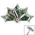 Titanium Claw Set Jewelled Sensu Kite Fan for Internal Thread shafts in 1.2mm
