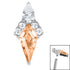 Titanium Claw Set Stella Jewelled Kite for Internal Thread shafts in 1.2mm