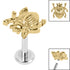 Titanium Internally Threaded Labrets 1.2mm - Titanium Scarab Beetle