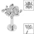 Titanium Internally Threaded Labrets 1.2mm - Titanium Scarab Beetle
