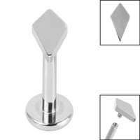Titanium Internally Threaded Labrets 1.2mm - Titanium Kite