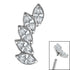 Titanium Claw Set 5 Jewel Climbing Marquise Fan Top for Internal Thread shafts in 1.2mm