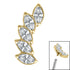Titanium Claw Set 5 Jewel Climbing Marquise Fan Top for Internal Thread shafts in 1.2mm