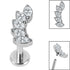 Titanium Internally Threaded Labrets 1.2mm - Titanium Claw Set 5 Jewel Climbing Marquise Fan