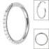 Titanium Pearl Edge Hinged Clicker Ring