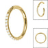 Titanium Pearl Edge Hinged Clicker Ring