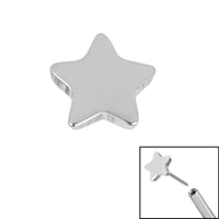 Titanium Threadless (Bend/Push fit) Titanium Star