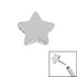 Titanium Threadless (Bend/Push fit) Titanium Star