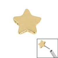 Titanium Threadless (Bend/Push fit) Titanium Star