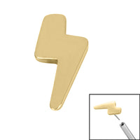 Titanium Threadless (Bend fit) Titanium Lightning Bolt