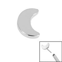 Titanium Threadless (Bend fit) Titanium Crescent Moon
