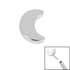 Titanium Threadless (Bend fit) Titanium Crescent Moon