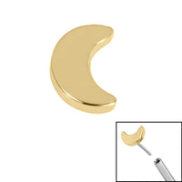 Titanium Threadless (Bend fit) Titanium Crescent Moon