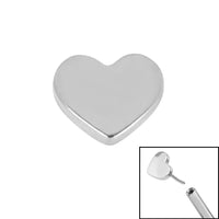 Titanium Threadless (Bend fit) Titanium Heart