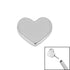 Titanium Threadless (Bend fit) Titanium Heart