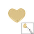 Titanium Threadless (Bend fit) Titanium Heart