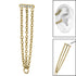 Titanium Jewelled Bar with Triple Chain for Internal Thread Shafts in 1.2mm