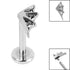 Titanium Internally Threaded Labrets 1.2mm - Titanium Spider Web