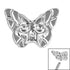 Titanium Owl Butterfly for Internal Thread shafts in 1.2mm