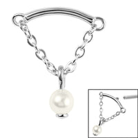 Steel Concealed Dangle Chain and Pearl Ball Top for Internal Thread shafts in 1.2mm