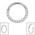 Titanium Pave Set Pearl Eternity Hinged Clicker Ring
