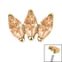 Titanium Claw Set 3 CZ Jewel Marquise Fan for Internal Thread shafts in 1.2mm
