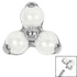 Titanium Claw Set Pearl Trinity Top for Internal Thread shafts in 1.2mm