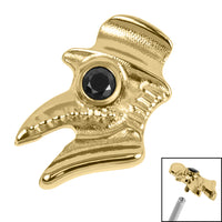 Titanium Jewelled Plague Doctor for Internal Thread shafts in 1.2mm