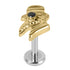 Titanium Internally Threaded Labrets 1.2mm - Titanium Jewelled Plague Doctor