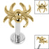Titanium Internally Threaded Labrets 1.2mm - Titanium Spider