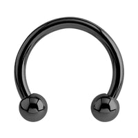 Black Titanium Circular Barbells (CBB) (Horseshoes)