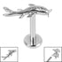 Titanium Internally Threaded Labrets 1.2mm - Titanium Koi Fish