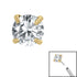 Titanium Threadless (Bend fit) Claw Set CZ Jewels