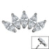 Titanium Claw Set 5 CZ Jewel Marquise Fan for Internal Thread shafts in 1.2mm