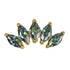Titanium Claw Set 5 CZ Jewel Marquise Fan for Internal Thread shafts in 1.2mm