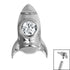Titanium Bezel Set Jewelled Rocket Ship for Internal Thread Shafts in 1.2mm