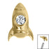 Titanium Bezel Set Jewelled Rocket Ship for Internal Thread Shafts in 1.2mm