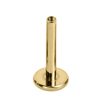 Gold Titanium Internal Thread Labret Post 1.2mm