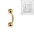 Sterile Gold Titanium Micro Curved Bar 1.2mm