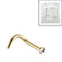 Sterile Gold Titanium Jewelled Nose Studs
